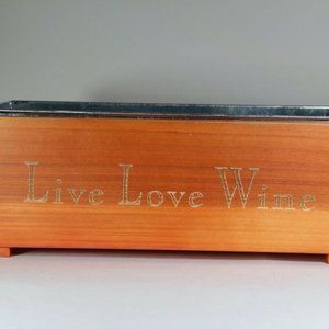 Servappetit "Live Love Wine" Wooden Wine Trough